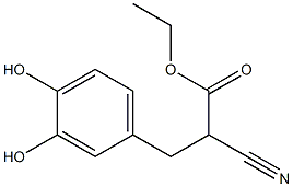 2-Cyano-3-(3,4-dihydroxyphenyl)propionic acid ethyl ester 구조식 이미지