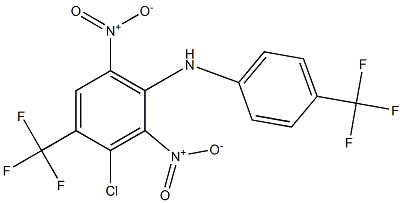 3-Chloro-4-trifluoromethyl-2,6-dinitro-N-[4-trifluoromethylphenyl]benzenamine 구조식 이미지