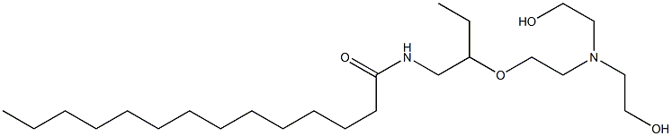 N-[2-[2-[Bis(2-hydroxyethyl)amino]ethoxy]butyl]tetradecanamide 구조식 이미지