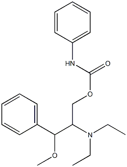 Carbanilic acid 2-diethylamino-3-methoxy-3-phenylpropyl ester Structure