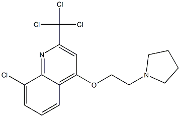 2-Trichloromethyl-4-[2-(1-pyrrolidinyl)ethoxy]-8-chloroquinoline 구조식 이미지