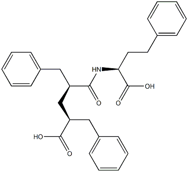 N-[(2S,4S)-2,4-Dibenzyl-4-carboxybutyryl]-3-benzyl-L-alanine Structure