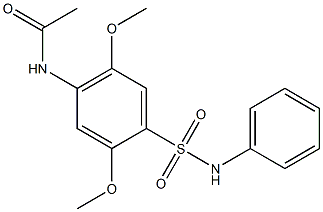 4-Acetylamino-2,5-dimethoxybenzenesulfonanilide 구조식 이미지