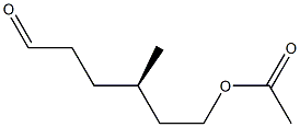 [R,(+)]-6-Acetoxy-4-methylhexanal Structure