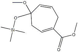 4-Methoxy-4-(trimethylsilyloxy)-1,5-cycloheptadiene-1-carboxylic acid methyl ester Structure