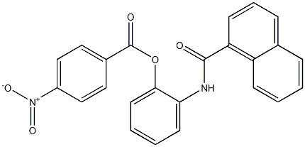 4-Nitrobenzoic acid 2-(1-naphthoylamino)phenyl ester Structure