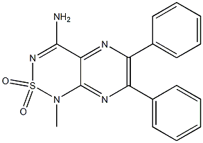 1-Methyl-4-amino-6,7-diphenyl-1H-pyrazino[2,3-c][1,2,6]thiadiazine 2,2-dioxide Structure