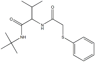 N-[(1R)-1-(tert-Butylcarbamoyl)isobutyl](phenylthio)acetamide Structure