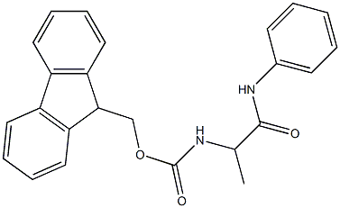 N-(Phenyl)-2-[[(9H-fluoren-9-yl)methoxycarbonyl]amino]-2-methylacetamide 구조식 이미지