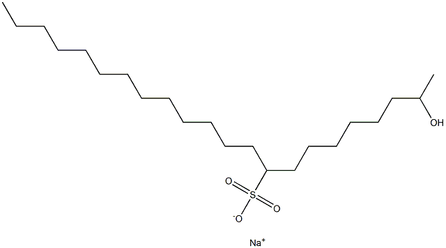 2-Hydroxydocosane-9-sulfonic acid sodium salt Structure