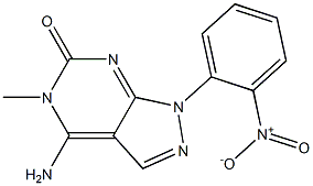 4-Amino-1-(2-nitrophenyl)-5-methyl-1H-pyrazolo[3,4-d]pyrimidin-6(5H)-one Structure