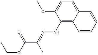 2-[[(2-Methoxy-1-naphtyl)amino]imino]propanoic acid ethyl ester Structure