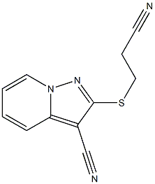 2-[(2-Cyanoethyl)thio]pyrazolo[1,5-a]pyridine-3-carbonitrile 구조식 이미지