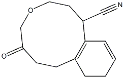 1-Cyano-1,2,3,4,6,7,8,9-octahydro-5-benzoxacycloundecin-6-one Structure