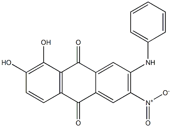 2-Anilino-7,8-dihydroxy-3-nitroanthraquinone Structure