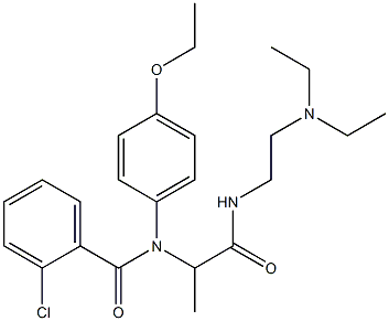 2-Chloro-N-[1-[[2-(diethylamino)ethyl]carbamoyl]ethyl]-4'-ethoxybenzanilide 구조식 이미지