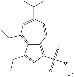 6-Isopropyl-3-ethyl-4-ethylazulene-1-sulfonic acid sodium salt Structure