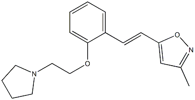 3-Methyl-5-[2-[2-[2-(1-pyrrolidinyl)ethoxy]phenyl]ethenyl]isoxazole 구조식 이미지