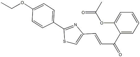 1-(2-Acetoxyphenyl)-3-[2-(4-ethoxyphenyl)thiazol-4-yl]-2-propen-1-one Structure