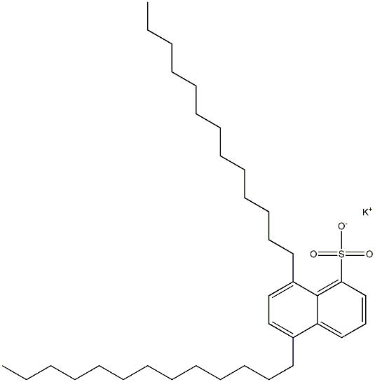 5,8-Ditridecyl-1-naphthalenesulfonic acid potassium salt 구조식 이미지