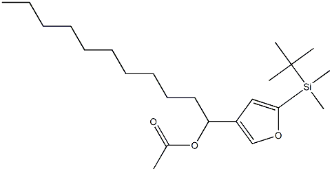 Acetic acid 1-[5-(tert-butyldimethylsilyl)-3-furyl]undecyl ester 구조식 이미지