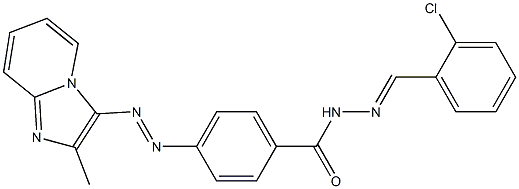 4-[(2-Methylimidazo[1,2-a]pyridin-3-yl)azo]-N'-(2-chlorobenzylidene)benzohydrazide Structure