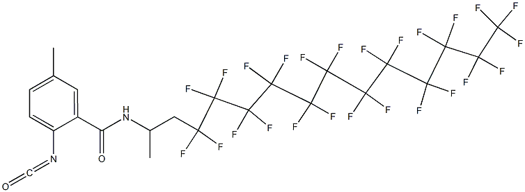 2-Isocyanato-5-methyl-N-[2-(pentacosafluorododecyl)-1-methylethyl]benzamide Structure