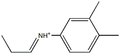 N-(3,4-Dimethylphenyl)-1-propaniminium Structure