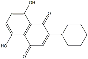 2-Piperidino-5,8-dihydroxynaphthalene-1,4-dione Structure