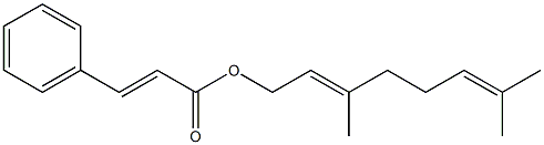 3-Phenylpropenoic acid (E)-3,7-dimethyl-2,6-octadienyl ester Structure