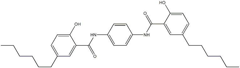 N,N'-Bis(5-hexylsalicyloyl)-p-phenylenediamine 구조식 이미지