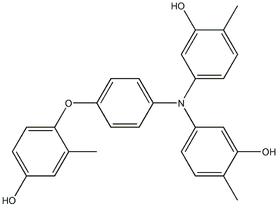 N,N-Bis(3-hydroxy-4-methylphenyl)-4-(4-hydroxy-2-methylphenoxy)benzenamine 구조식 이미지