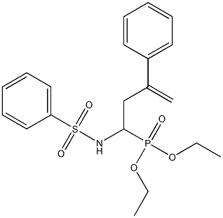 (1-Phenylsulfonylamino-3-phenyl-3-butenyl)phosphonic acid diethyl ester 구조식 이미지