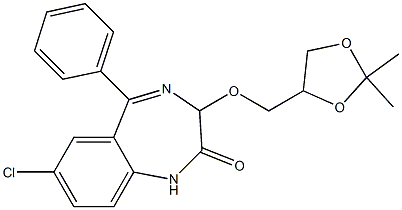 1,3-Dihydro-7-chloro-3-[(2,2-dimethyl-1,3-dioxolan-4-yl)methoxy]-5-phenyl-2H-1,4-benzodiazepin-2-one Structure