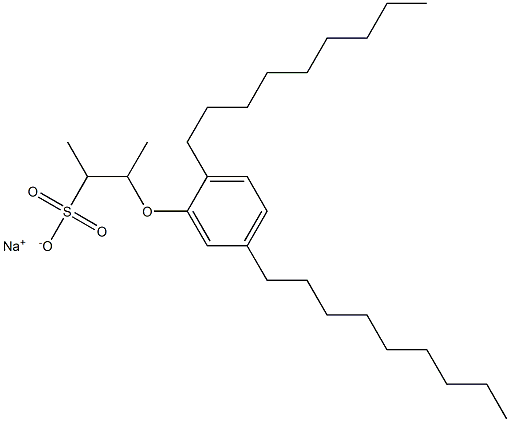 3-(2,5-Dinonylphenoxy)butane-2-sulfonic acid sodium salt Structure