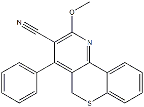 2-Methoxy-4-[phenyl]-5H-[1]benzothiopyrano[4,3-b]pyridine-3-carbonitrile 구조식 이미지