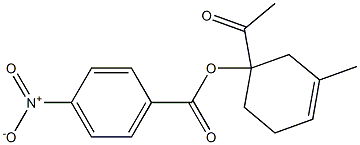 4-Nitrobenzoic acid 1-acetyl-3-methyl-3-cyclohexenyl ester 구조식 이미지