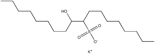 10-Hydroxyoctadecane-9-sulfonic acid potassium salt Structure