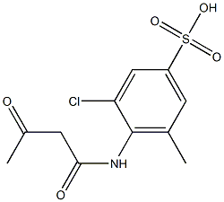 4-(Acetoacetylamino)-3-chloro-5-methylbenzenesulfonic acid Structure