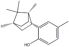 4-Methyl-2-[(1S,2R,4R)-1,7,7-trimethylbicyclo[2.2.1]heptane-2-yl]phenol Structure