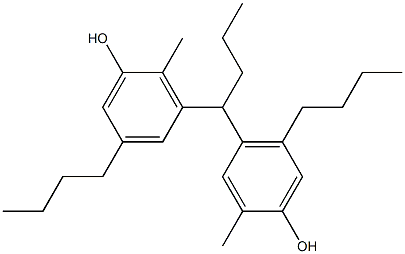 3,4'-Butylidenebis(2-methyl-5-butylphenol) 구조식 이미지