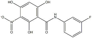 2,4,6-Trihydroxy-3-nitro-N-(3-fluorophenyl)benzamide Structure