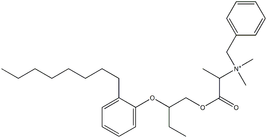 N,N-Dimethyl-N-benzyl-N-[1-[[2-(2-octylphenyloxy)butyl]oxycarbonyl]ethyl]aminium Structure