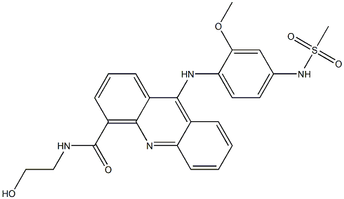 N-[4-[[4-[N-(2-Hydroxyethyl)carbamoyl]-9-acridinyl]amino]-3-methoxyphenyl]methanesulfonamide 구조식 이미지