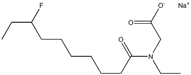 N-Ethyl-N-(8-fluorodecanoyl)glycine sodium salt 구조식 이미지