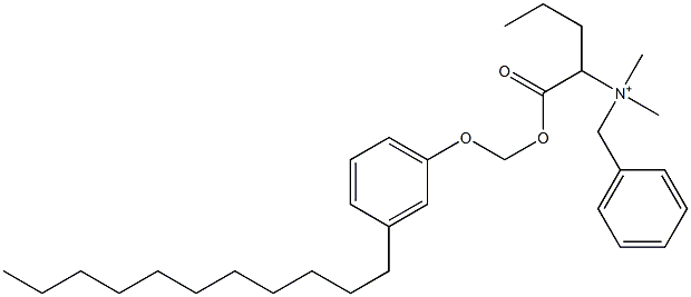 N,N-Dimethyl-N-benzyl-N-[1-[[(3-undecylphenyloxy)methyl]oxycarbonyl]butyl]aminium 구조식 이미지