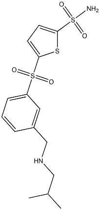 5-[[3-[[(2-Methylpropyl)amino]methyl]phenyl]sulfonyl]-2-thiophenesulfonamide Structure