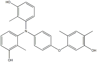 N,N-Bis(3-hydroxy-2-methylphenyl)-4-(5-hydroxy-2,4-dimethylphenoxy)benzenamine 구조식 이미지