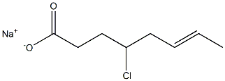 4-Chloro-6-octenoic acid sodium salt 구조식 이미지