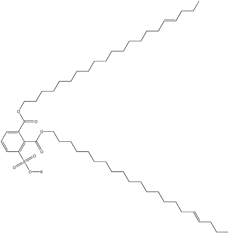 3-(Potassiosulfo)phthalic acid di(17-henicosenyl) ester 구조식 이미지